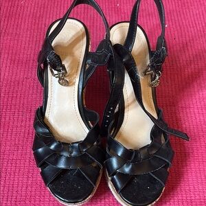 Guess Black cork wedge  Sandals